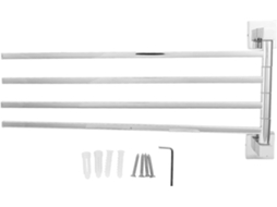 Suporte Para Toalhas Rengue Em Aço Inoxidável, Giratório 180°, Organizador Resistente À Corrosão Para Banheiro E Quarto