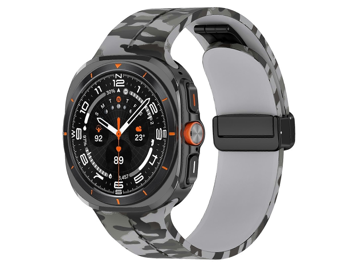 Pulseira De Silicone Com Fecho Magnético Dobrável Para Samsung Galaxy Watch Ultra 47mm