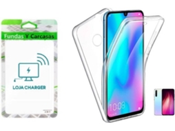 Capa e Película LOJA CHARGER 4X1 360° Proteção total Xiaomi Redmi Note 8 Transparente
