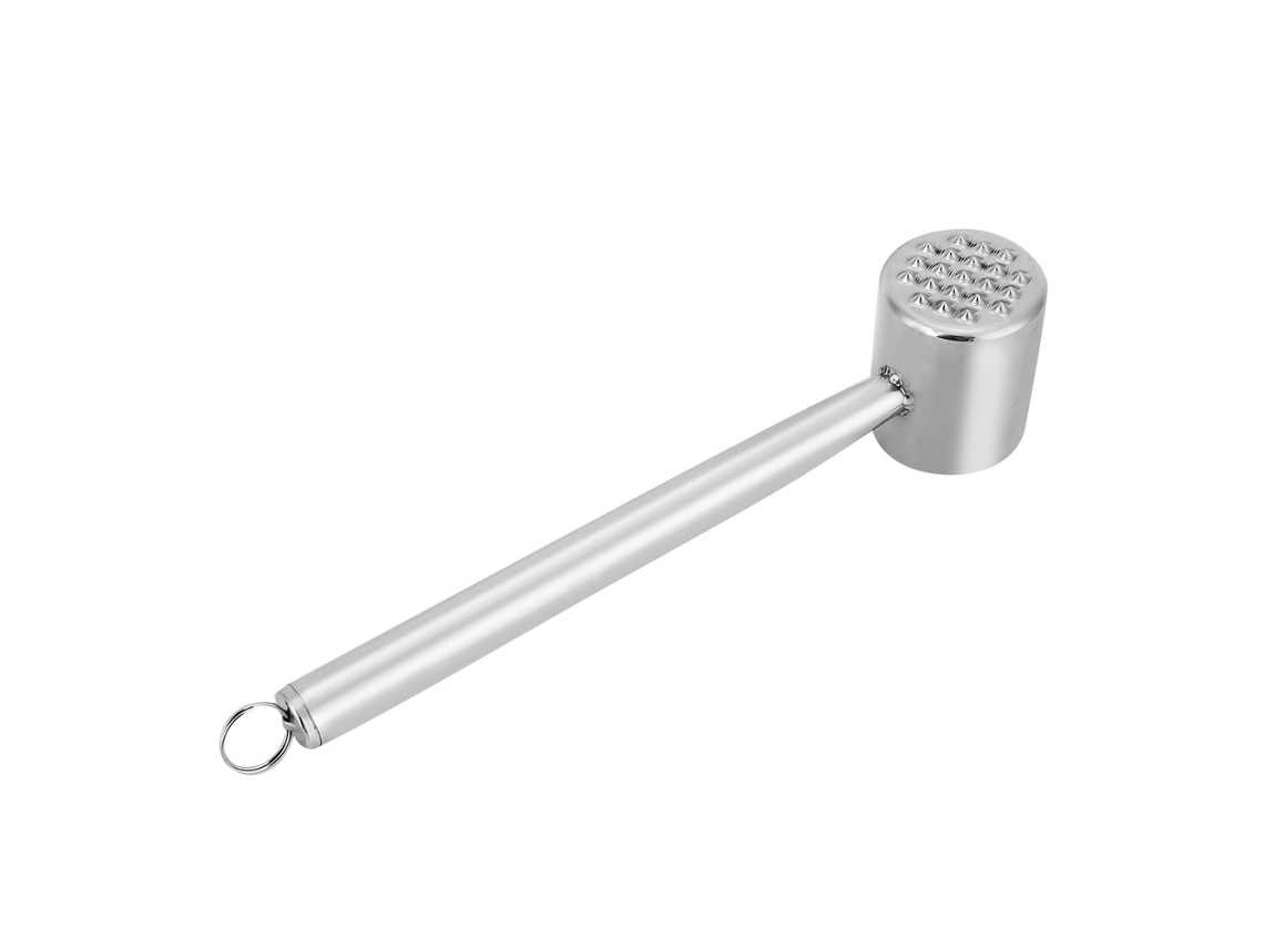 Amaciante De Carne De Aço Inoxidável De Qualidade Alimentar Com Dois Lados, Design Ergonômico Para Trituração Sem Esforço E Fácil Armazenamento, Cabe