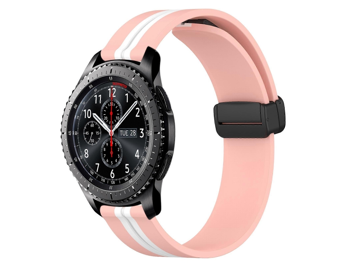 Pulseira De Silicone Dobrável Com Fecho Magnético De 22 Mm Para Samsung Gear S3 Frontier