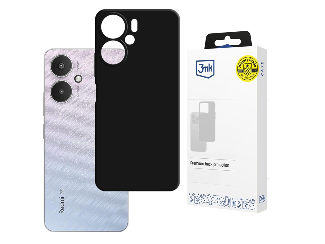 Capa Redmi 13c 5g 3mk Hardy Mellow Case Preto