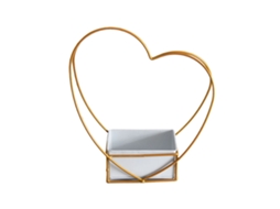 Laxiscreed Vaso Com Coração Dourado E Forma Geométrica Para Arranjos E Decoração De Casamento