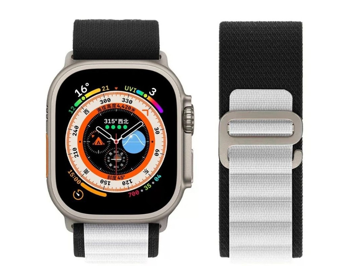 Pulseira ORYSIN Alpine Hook para Apple Watch 7 41mm em branco com design resistente e elegante (41x41x0 cm)