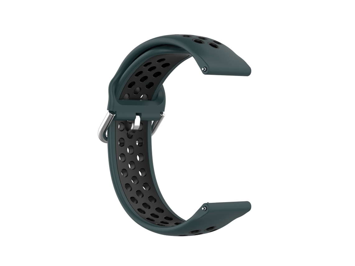 Bracelete Para Samsung Galaxy Watch 4 (44mm) - Silicone Duas Cores - Olive Green Black
