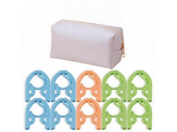Conjunto Cabides CHRUI Dobráveis Viagem 10 Cabides + Bolsa (branco)