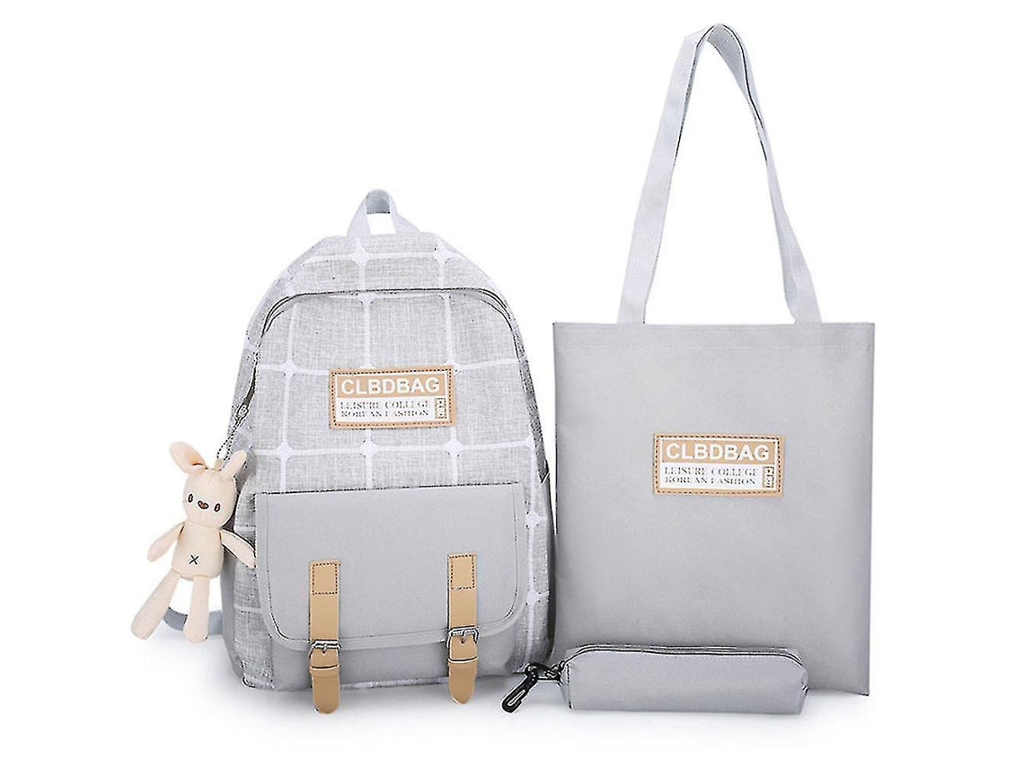 Mochilas Kit Mochila Estudante Cinza Olysi Shop