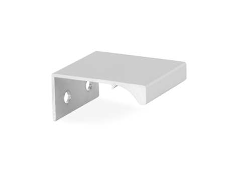 Cabo de Alumínio Modelo Vico Acabamentos Prata Mate Anodizado Brilho Preto e Branco Mate Dist 16Mm Acabamento prateado fosco TRENTADUE