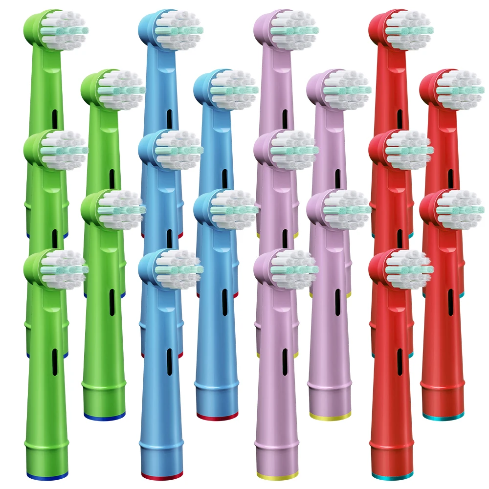 Compatível com cabeças de vassoura Oral-B/Braun infantis, cerdas duras.