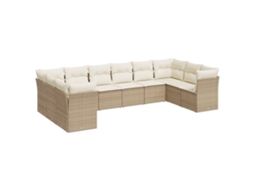 Garden Sofa Set, Garden Sofa Sets Vidaxl Bege Rattan / Vime (n/a)