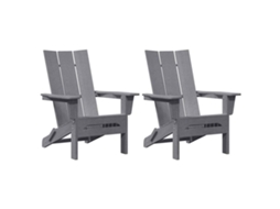 Maison Exclusive - Cadeira De Jardim 2 Pcs Cinzento-claro 80,5 X 74,5 X 92 Cm