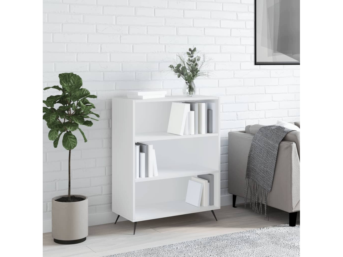Vidaxl Estante 69,5x32,5x90 Cm Derivados De Madeira Branco