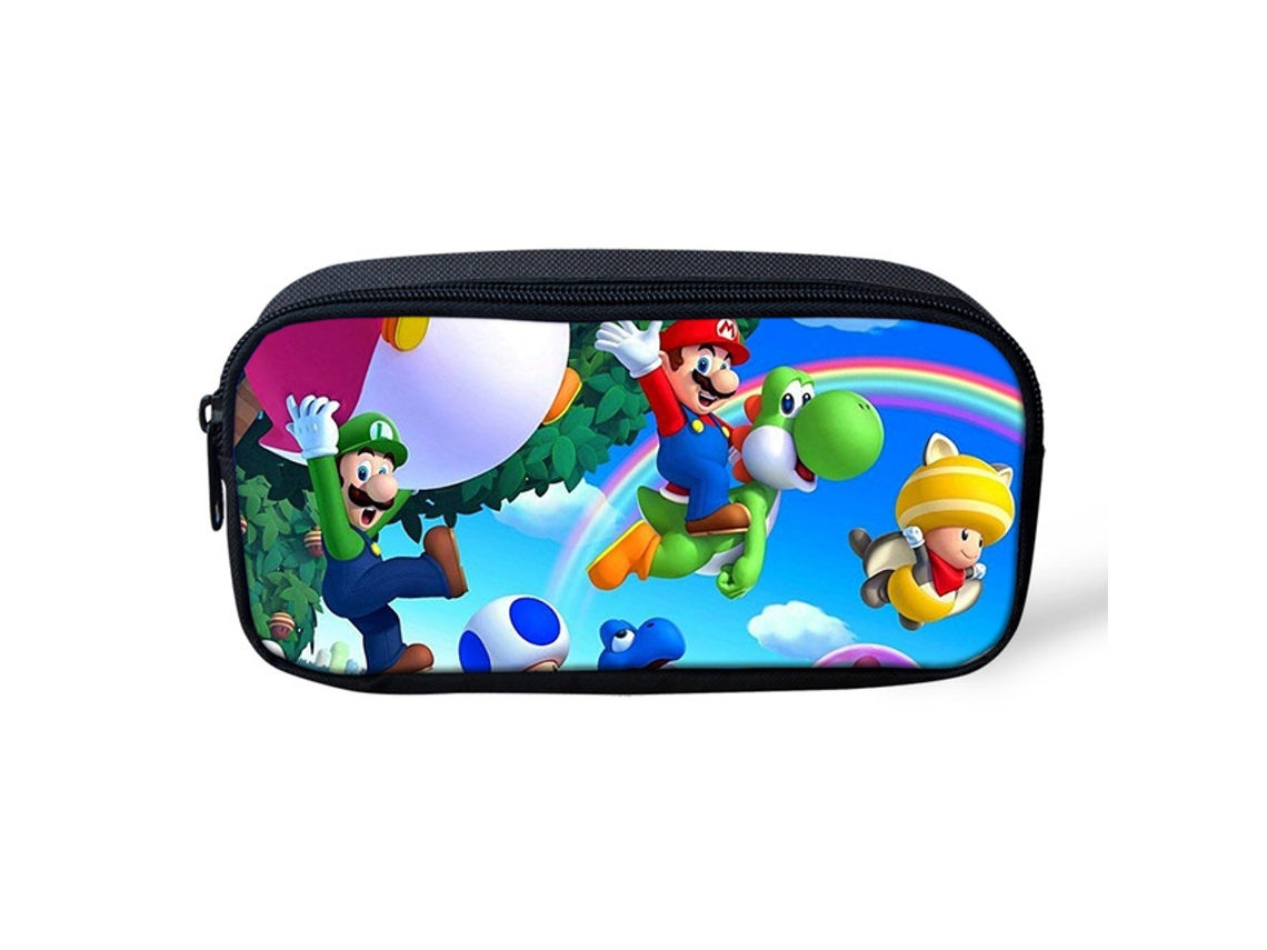 Estojo de Lápis Super Mario de Camada Única, Grande Capacidade, Organizador de Mesa BRILVIBERA