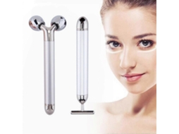 Massageador Facial 2 em 1 com Rolos Elétricos de Pulso Dourado 3d e Formato T para Braços, Olhos, Nariz Cabeça. Prop Orciona Lifting I GOKOCO