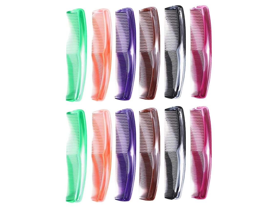 Conjunto De 12 Pentes Coloridos Para Modelar Cabelos, Pentes De Dentes Largos E Finos, Ferramenta Para Cuidados Com Os Cabelos. Jinyubo Store