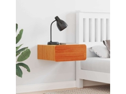 Vidaxl Mesa-de-cabeceira Com Gaveta Marrom Cera 39 X 34 X 16,5 Cm