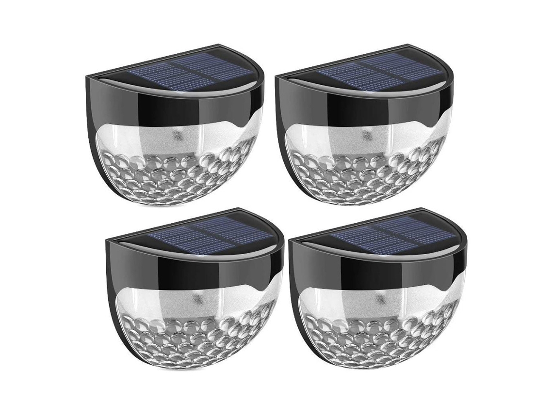 2026 4 Peças Luzes de Cerca Solar 6led Luzes de Jardim Lâmpadas Decorativas Impermeáveis