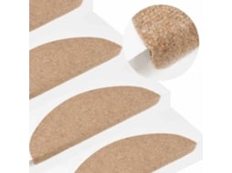 Tapetes De Escada Adesivos 15 Pcs 56x17x3 Cm Bege