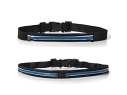 Cinto Esportivo para Corrida, com Bolso Duplo, Resistente Ao Suor e com Detalhes Refletivos. BRILVIBERA
