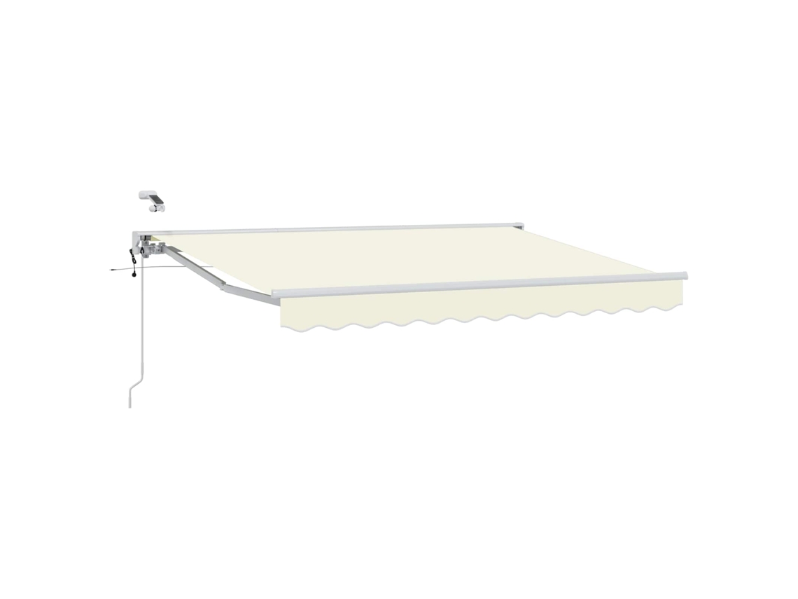 Vidaxl Toldo Retrátil Elétrico Creme 3 X 2,5 M