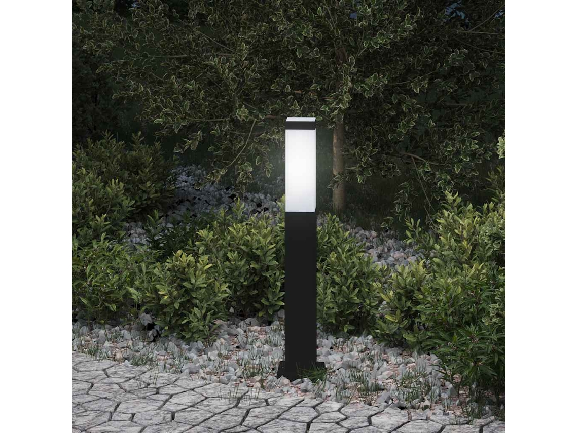 Vidaxl Luminária De Poste 50 Cm Preta Ip44
