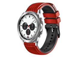 Pulseira De Silicone Bicolor Com Malha De 20 Mm