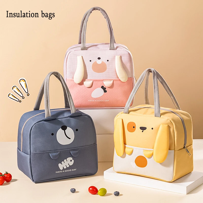 Bolsa Térmica Portátil Isolada, Bolsa de Armazenamento, Bolsa Bento, Lancheira, Azul, 21* 23* 13cm BRILVIBERA