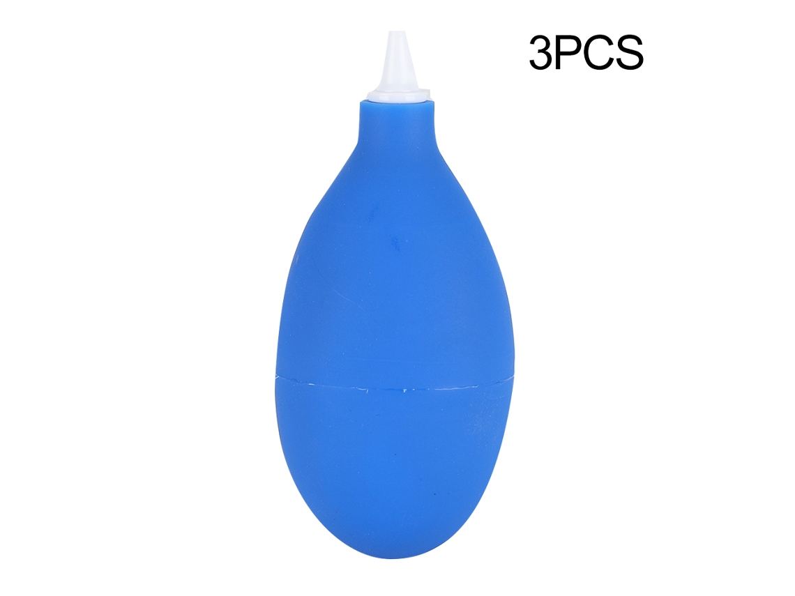 3pcs Soplador De Polvo De Goma Limpiador Universal Cámara Reloj Teléfono Azul
