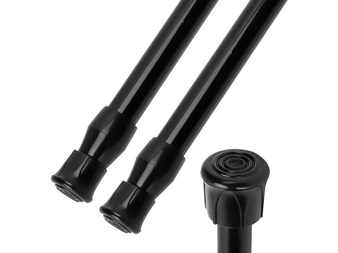 Varredura De Cortina Revestível - Varredor De Cortina Preto - Expansível - Sem Perfuração - Aço De Alta Resistência Ao Carbono - Diâmetro 1,3 Cm - Var