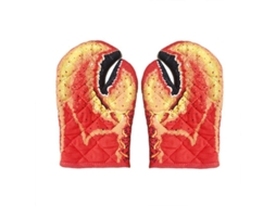 Luvas de forno resistentes ao calor com forro de algodão para cozinhar e fazer churrasco. Tamanho único.
