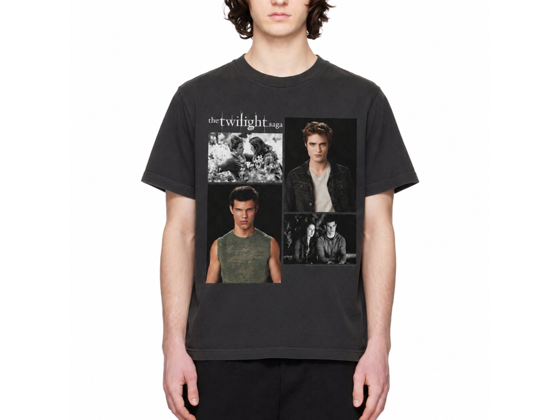 Rockinstone Twilight Movie Eclipse Photos Solid Smoke Adult T-shirt Size:l