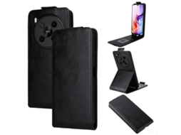 Capa De Couro Com Flip Vertical Magnético E Fivela Para Celular