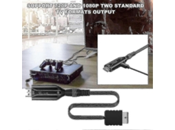 Cabo Adaptador Compatível Com Playstation 2 Ps2 Para Hdmi, Áudio E Vídeo Rca Hd. Aquaforge