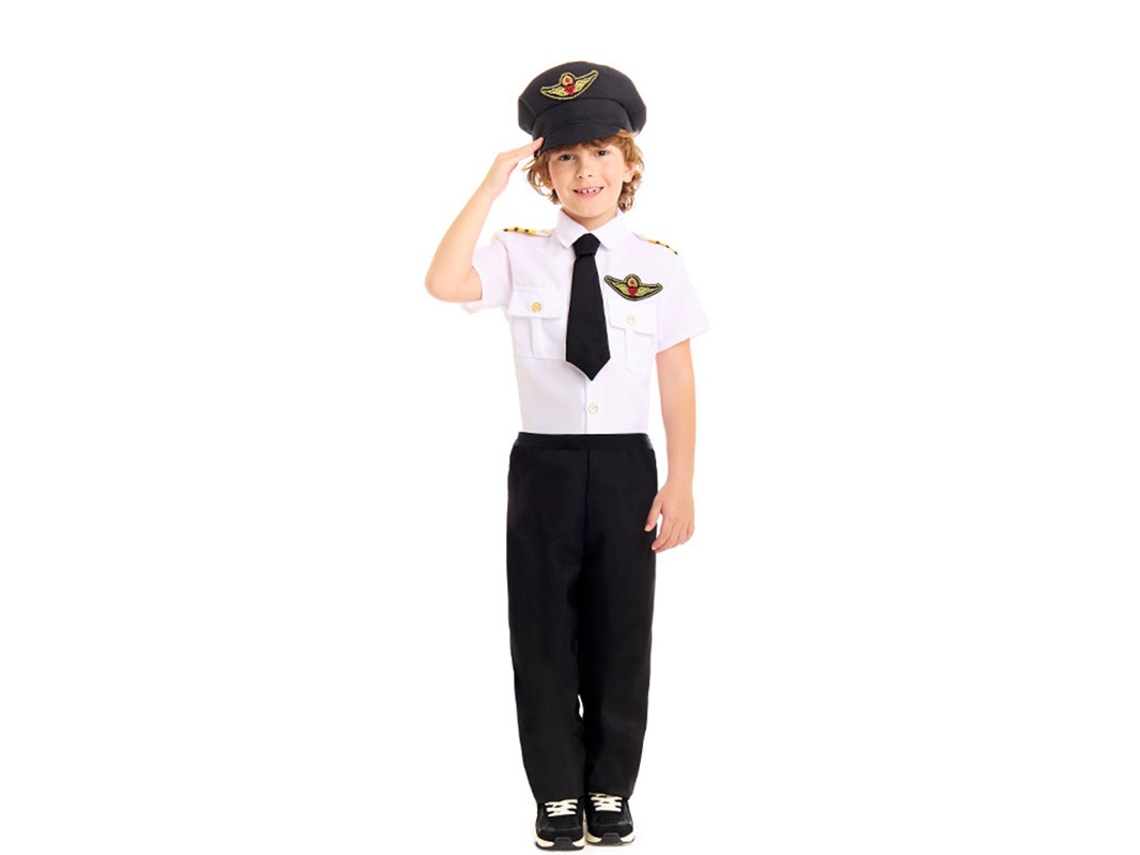 Fantasia de piloto de avião para criança
