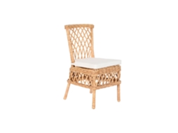 Cadeira de Vime com Almofada Natural 47x58x90cm ALEXANDRA HOUSE LIVING