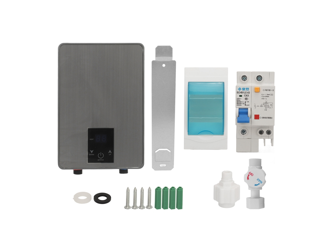 Aquecedor de água instantâneo elétrico 5.5kw 220v com ajuste manual e classificação IPX4 LAXISCREED