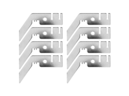 Cabides para cortinas residenciais com varão duplo de 3 polegadas (pacote com 8 unidades, compatível com tubos inferiores e cortinas)