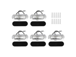 Conjunto de 5 Luzes Advertência Alto Brilho com 4 Leds, Sinalização Lateral para Dispositivos Marítimo S, Dc1030v, nas Cores Amarel GOKOCO