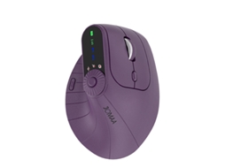 Rato Ergonómico Bestvite Sem Fios Com Ecrã Led Recarregável Roxo