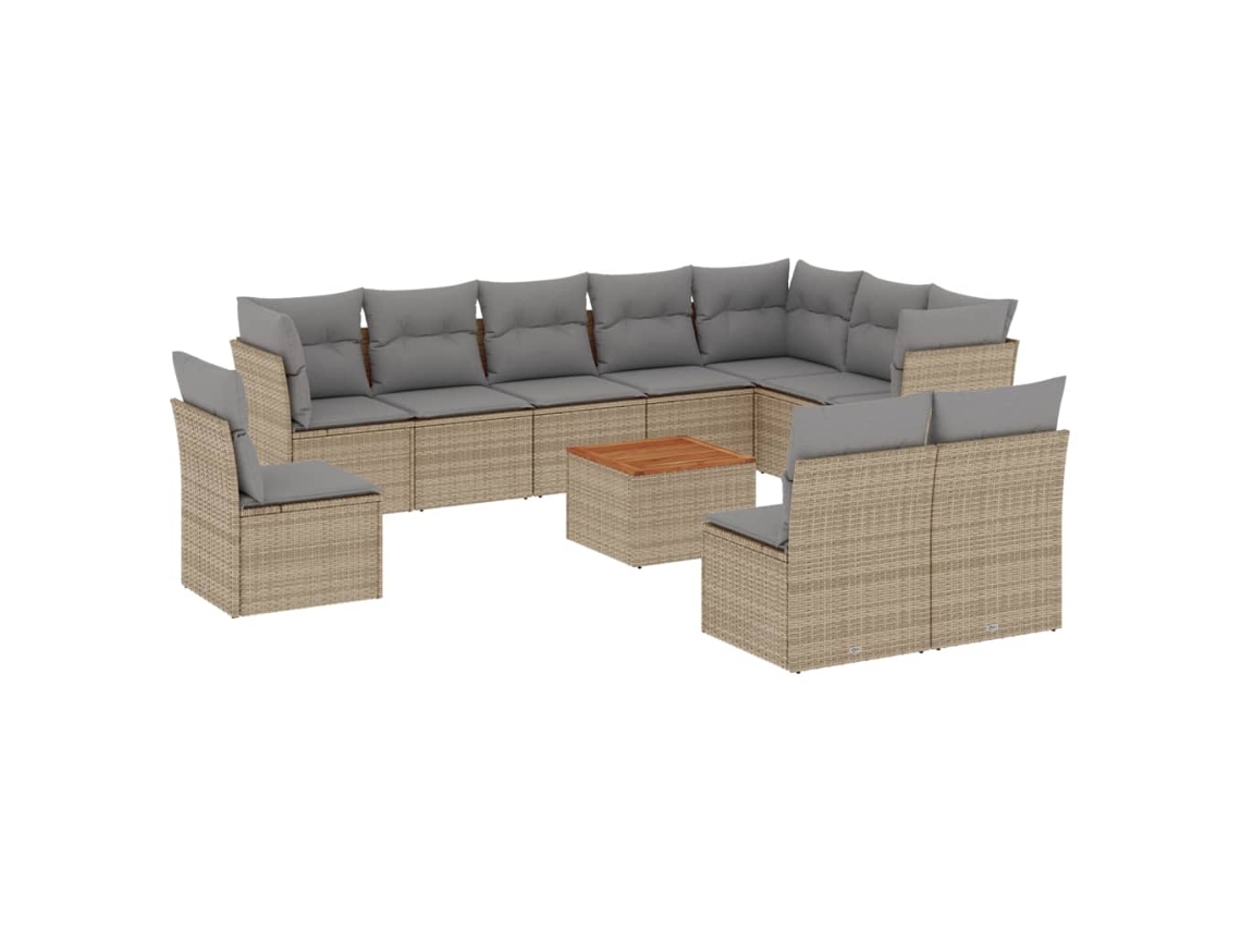 Garden Sofa Set, Garden Sofa Sets Vidaxl Bege Rattan / Vime (n/a)