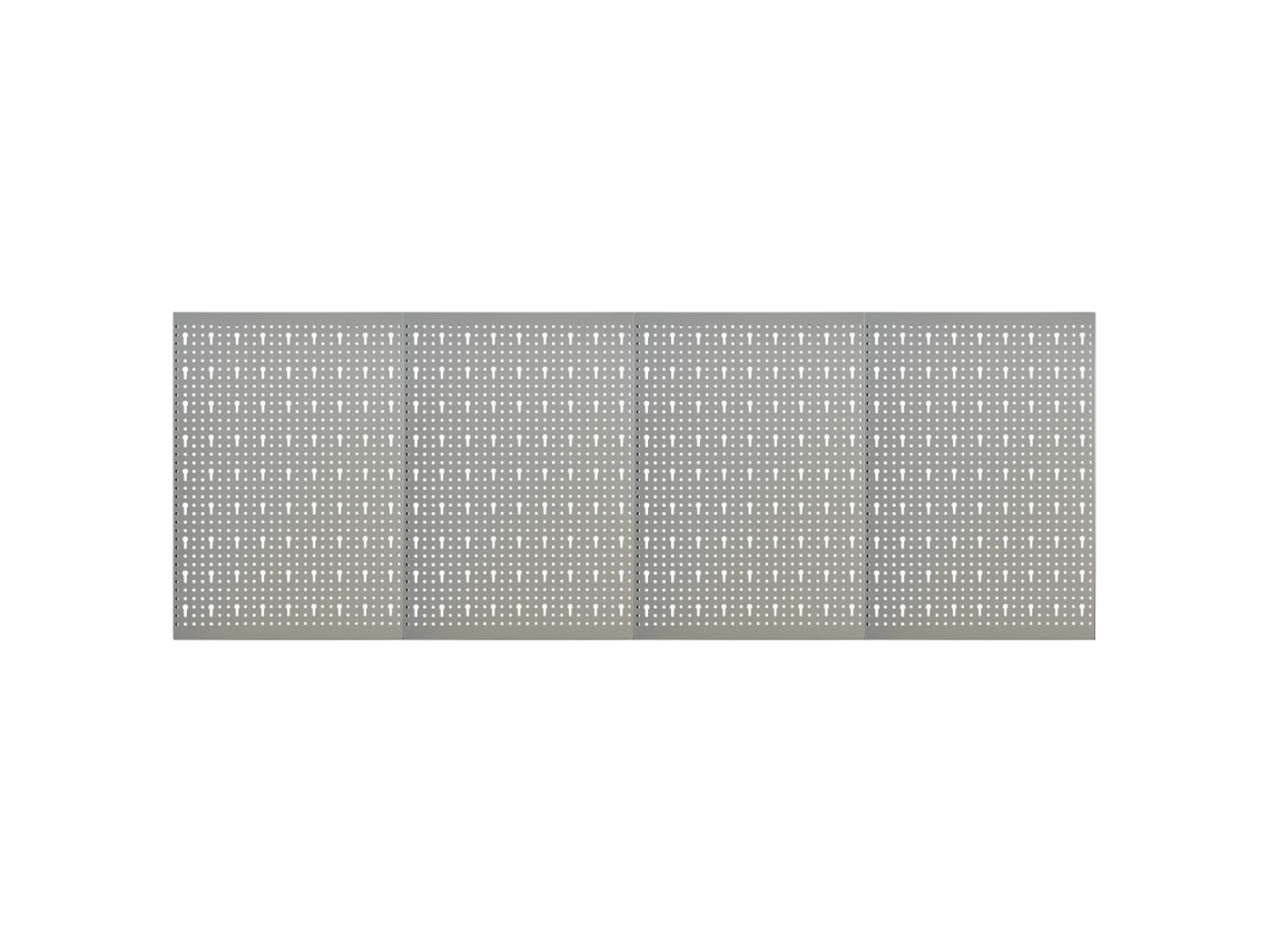 Vidaxl Placas Perfuradas De Parede 4 Pcs 40x58 Cm Aço