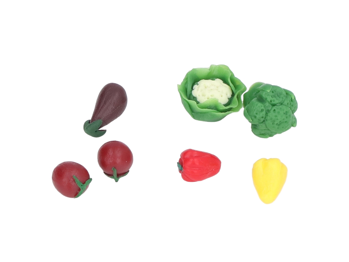 Ats miniaturas de Comida Vegetal para Muñecas Juguete de Cocina Realista Juego de Imaginación para Niños