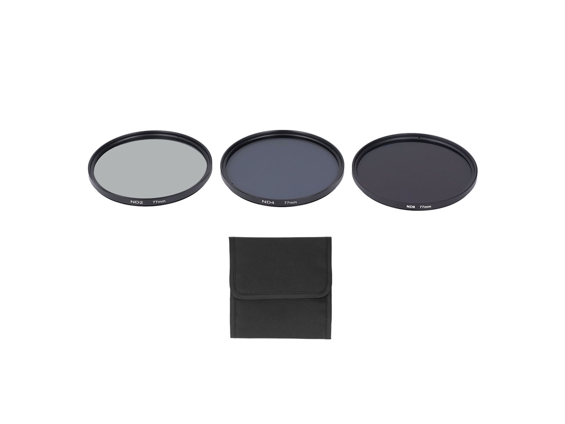 Set De Filtros Nd2 Nd4 Nd8 77mm Com Revestimento Multicapa Hd Anti Sobrecarga Anti Rayos Dispersos Anti Rasguños Para Câmera