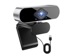 Webcam Para Pc Com Microfone, Full Hd 1080p, Rotação De 360°, Usb Plug E Play, Para Computador Desktop, Mac E Linux.
