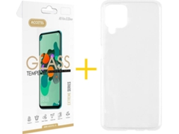Kit Capa e Película Samsung Galaxy A12 4G ACCETEL Liso (Transparente)
