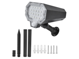 Lâmpada Solar Jardim com Indução Corporal 160° Rotação Automática 22led Parede Ip65