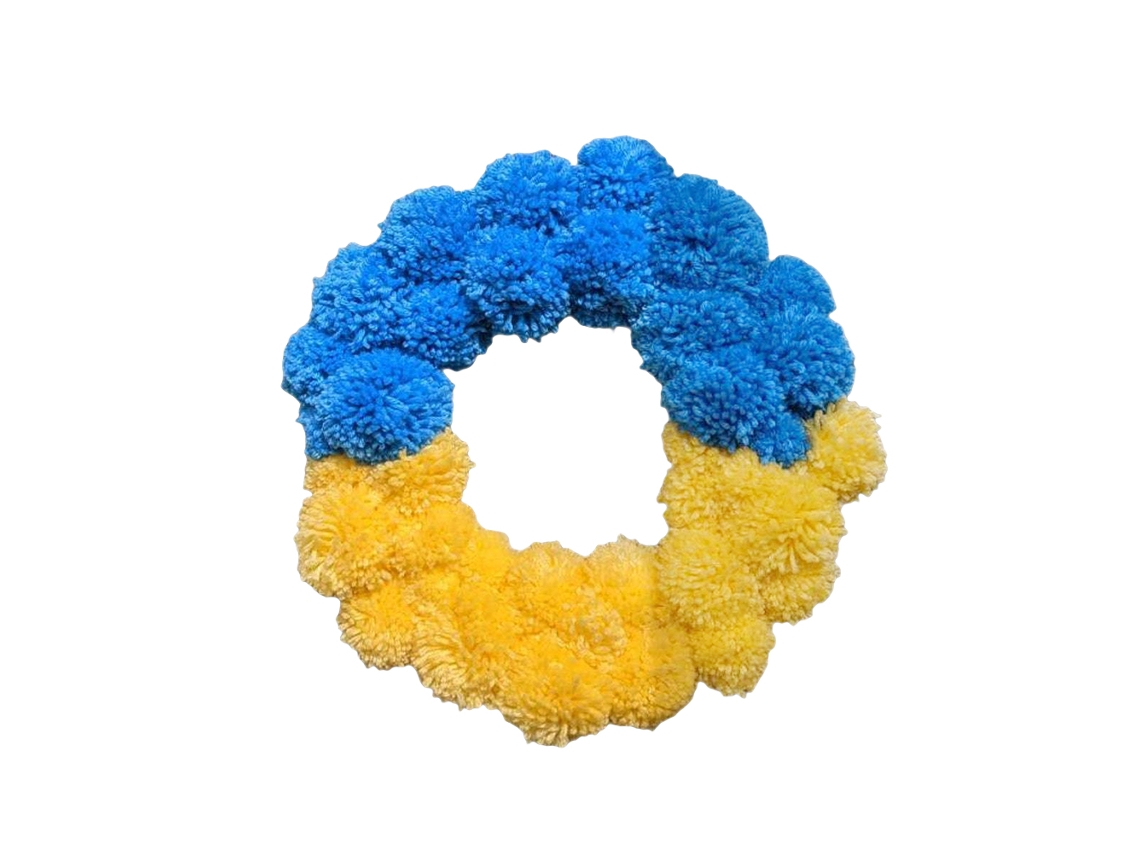 Guirlanda Porta Bandeira Ucrânia Flores Primavera