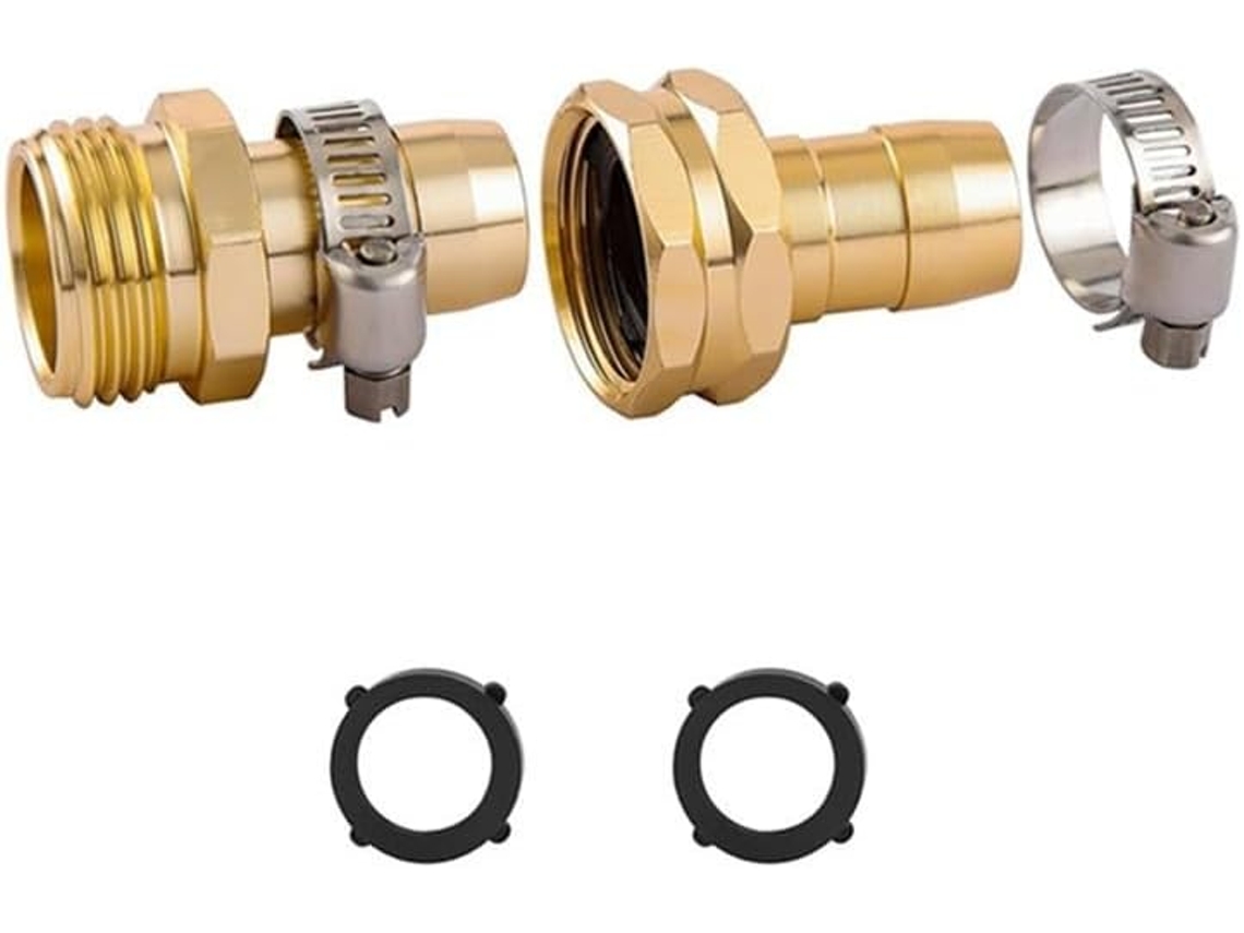 Conjunto De Conectores Para Mangueira Jardim, Mangueiras 3/4 E 5/8 Polegadas – Acoplamento Alumínio