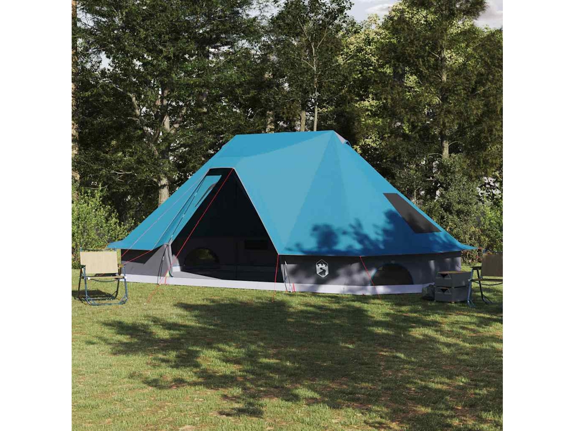 Vidaxl Barraca Tipi 10 Pessoa Azul Tafetá