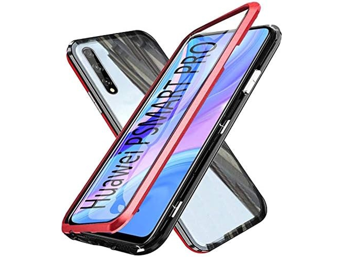 Capa Adsorção Lados Duplos para Huawei P Smart Pro HONGWE. Anti-Choque Magnética Transparente